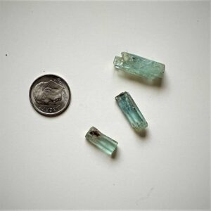 Aquamarine Crystals, 3 Pieces Nigerian 1980's