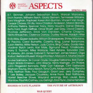 Aspects Quarterly Astrological Magazine Vol. 11 No. II Spring 1986