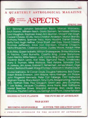 Aspects Quarterly Astrological Magazine Vol. 11 No. II Spring 1986