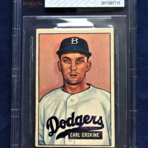 1951 bowman #260 Carl Erskine BVG 4.5 baseball card