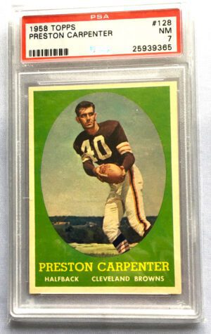 1958 Topps 128 Preston Carpenter Cleveland Browns PSA 7