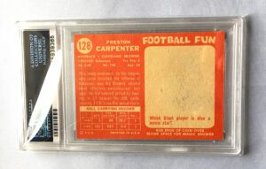 1958 Topps 128 Preston Carpenter back