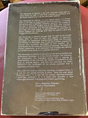 Horoscope as Identity. Noel Tyl. 1974 First Edition, Signed, Llewellyn Press - Image 2