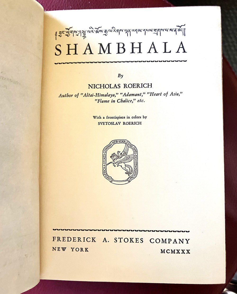 Shambhala; Nicholas Roerich; Frederick A. Stokes Company; 1930; First Edition; in original dust jacket - Image 6